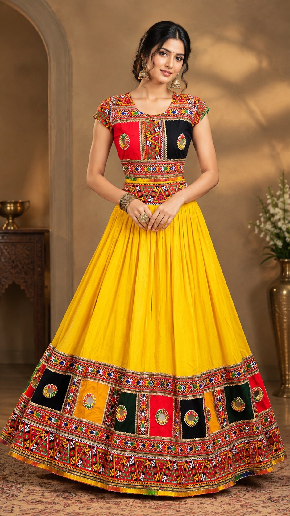 Sunshine Yellow Bandhani Chaniya Choli